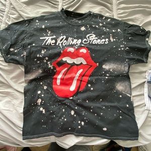 Rolling stone acid wash t shirt